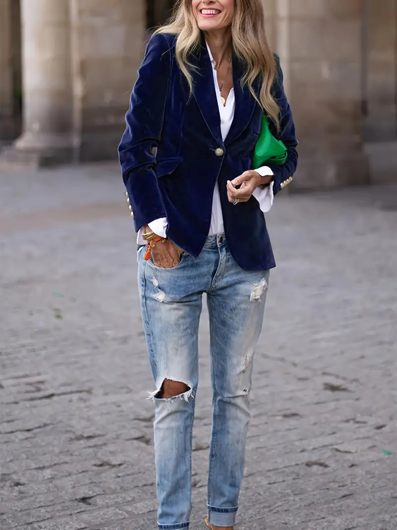 Julissa | Elegant Velvet Blazer