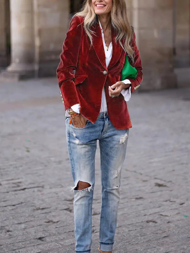Julissa | Elegant Velvet Blazer