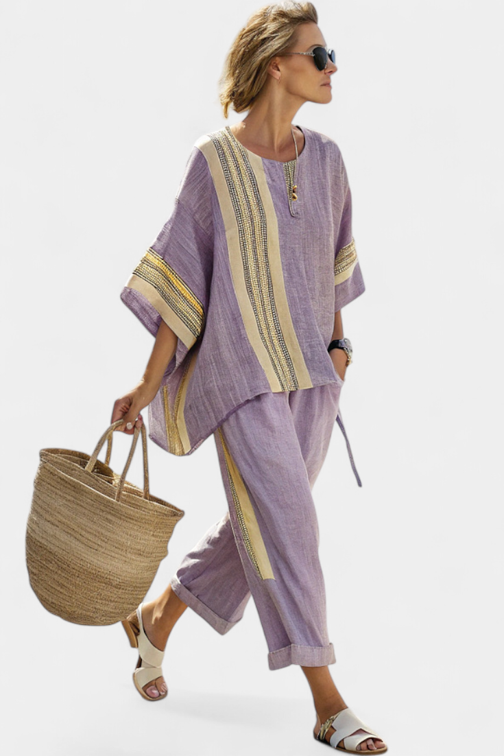 Léna - Casual Striped Lightweight Set