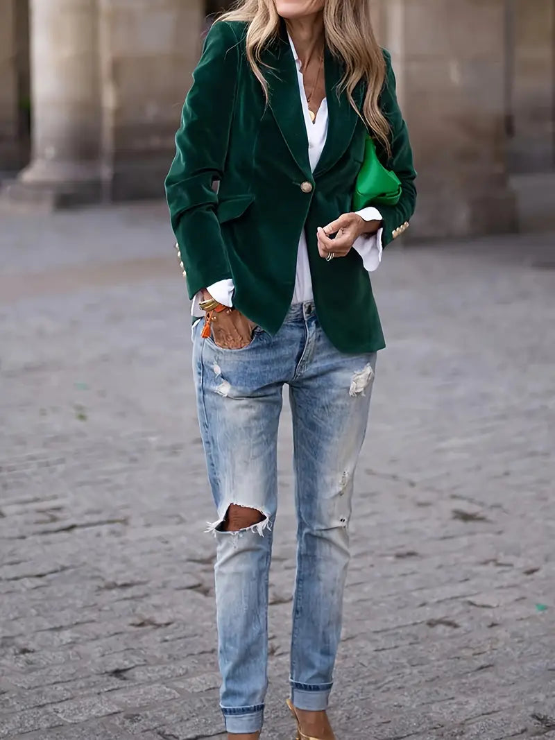 Julissa | Elegant Velvet Blazer