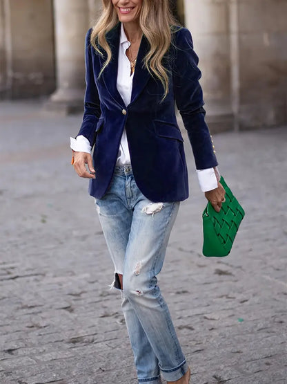 Julissa | Elegant Velvet Blazer
