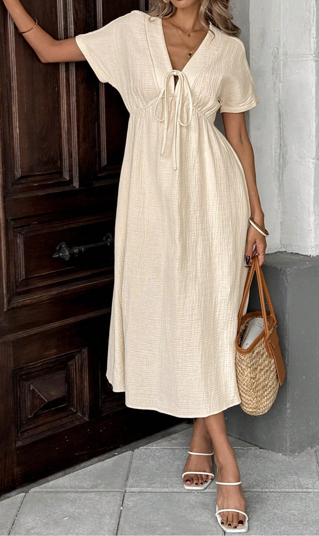 Abri l Midi Casual Dress