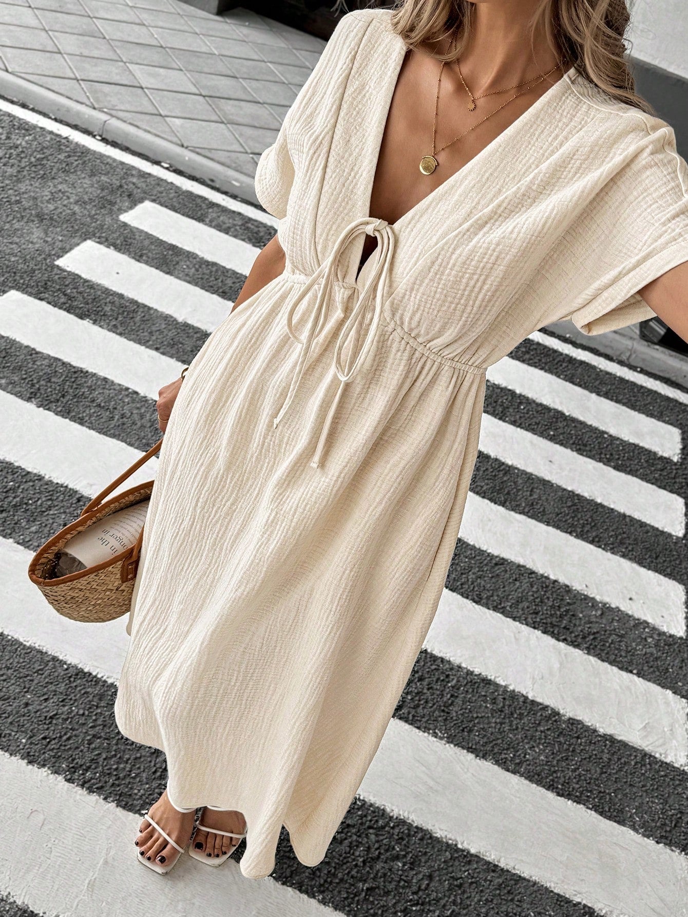 Abri l Midi Casual Dress