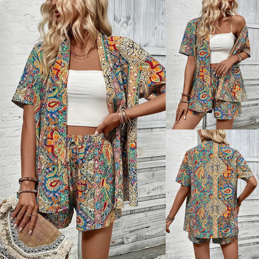 Carly l Paisley print set