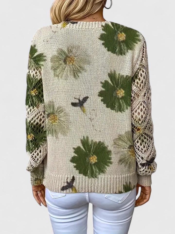 Celianne |  Floral Knit Sweater