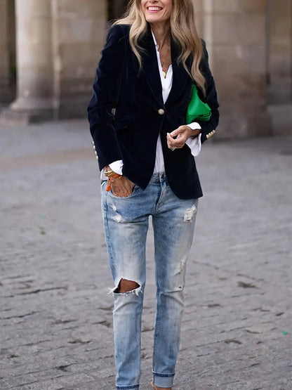 Julissa | Elegant Velvet Blazer