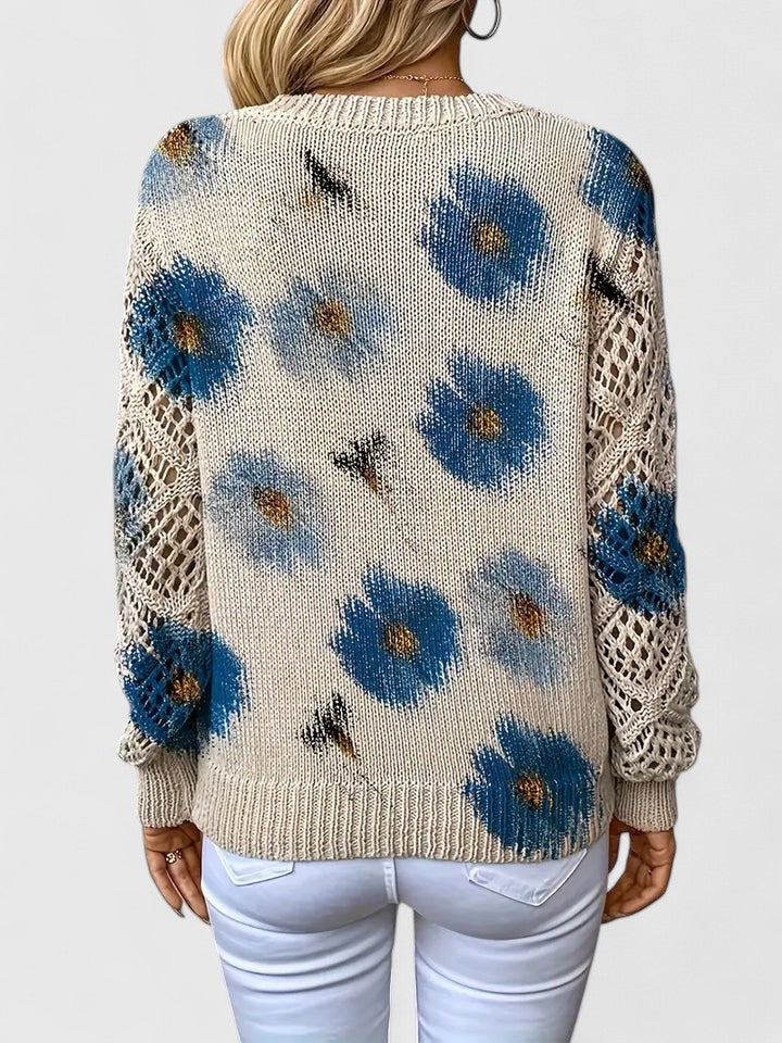 Celianne |  Floral Knit Sweater