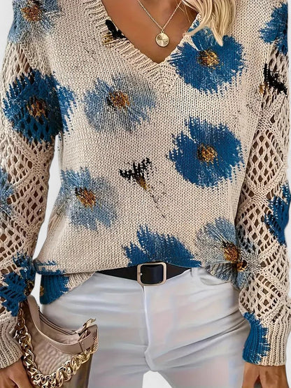 Celianne |  Floral Knit Sweater