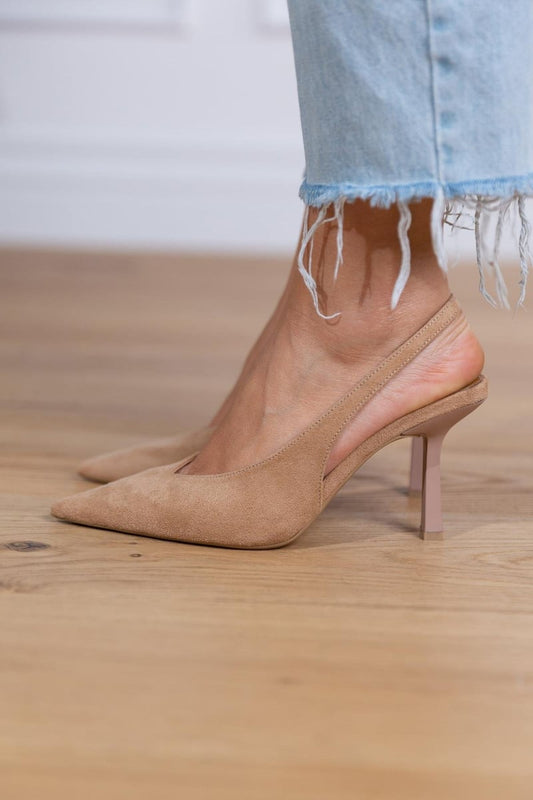 Evelyn | Zapatos slingback nude elegance