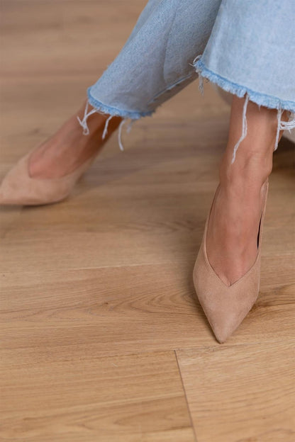 Evelyn | Zapatos slingback nude elegance