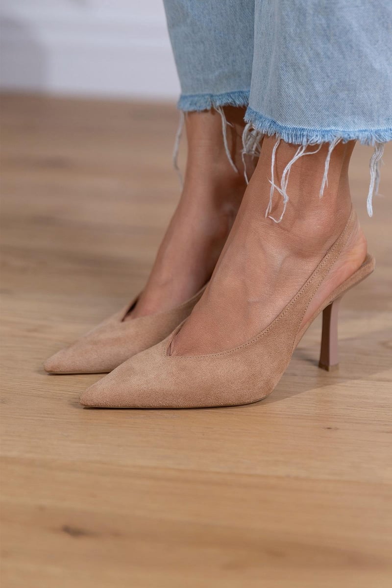 Evelyn | Zapatos slingback nude elegance